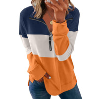 Color Matching Long-sleeved Sweater Women's Loose All-match Leopard Print
