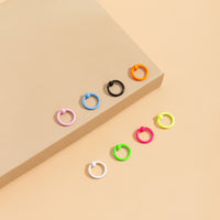 Punk Exaggerated Geometric Candy-colored Round Nose Studs