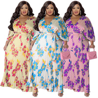 Loose-fitting Pleated Maxi Dress For Women