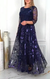 Summer New Style Gauze Round-Neck Womens Robe Dress