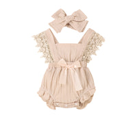 Girls' Crawling Suit Made Of Pure Cotton Ins Style Romper One Piece Sleeveless