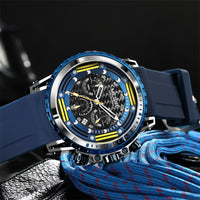 Luminous Waterproof Timing Silicone Sports Watch