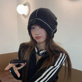 Knitted Wool Hat With Ear Protector