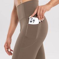 High Waist Nude Feel Yoga Seamless Quick-drying Tight Pocket Running Fitness Pants