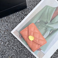 Women's Flip Rhombus Leather Short Wallet