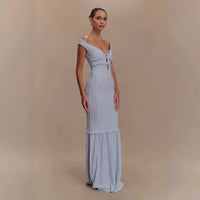Lace-up Hollow-out Slim-fit Dress Women