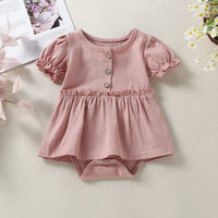 Infant Triangle Rompers Female Cotton Multicolor