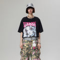 European And American Street Style Fashion Brand Wash Short Sleeve