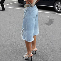 Slim Stylish Niche Relaxed-fit Capri Denim Jeans