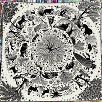 Jungle Animal Silk-like Fur Women's Shawl Warm Scarf