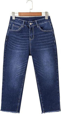 Womens Stretchy  Stylish Versatile Cropped Denim Jeans