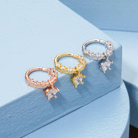 Planet Series Five-pointed Star Accessories Titanium Steel Nose Ring