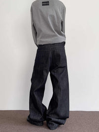 Jeans Straight Micro-pull A- Line Casual Pants