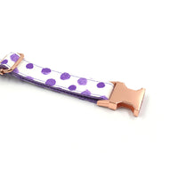 INS Wind Purple Polka Dot Pet Collar