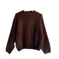 Korean Style Sweater Idle Style Casual Loose Solid Color Round Neck Sweater