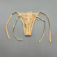 Traceless Briefs Lace Women's T-back Letters Diamond Decorations