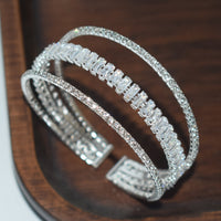 Three-layer Openwork Rhinestone Zircon Personalized Trendy Bracelet