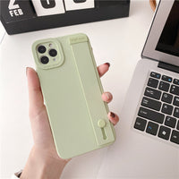 Solid Color Wristband Phone Case Couple Soft Drop