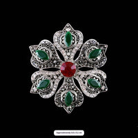 Baroque-style Vintage Crystal Brooch For Men And Women