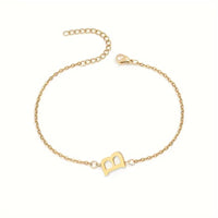 Minimalist Stainless Steel Bracelet With Real Gold Lettering Inside The Cuff