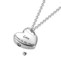 Stainless Steel Heart-shaped Openable Pendant Necklace