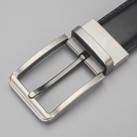 Gentleman Business Style Men's Leather Business Rotation Pin Buckle Belt