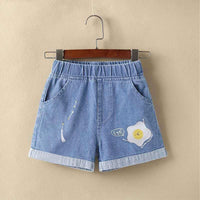 Girls' Denim Shortsversatile And Perfect For Wearing Outdoors