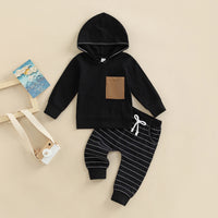 Casual Sports Style Children's Clothing Autumn And Winter New Solid Color Hooded Sweater