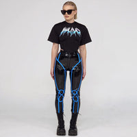 Fashion Women's Motorcycle Cool PU Bright Leather Pants