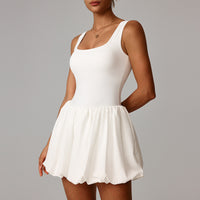 Womens Faux Two-piece Sports Camisole Dress