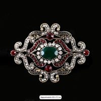 Baroque-style Vintage Crystal Brooch For Men And Women