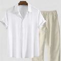 Loose Short Sleeve Shirt Trousers Suit Men