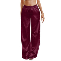 New European And American-style Solid-color Pocket Elastic-cuff Casual Trousers