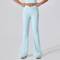 Women's High-Waist Slightly Flared Quick-Drying Casual Sports Trousers
