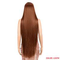 Long Straight Hair Synthetic Fiber Headgear