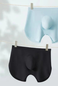 Men's Summer Panties Ice Silk Seamless One-piece 3D Arrow Boxer Inner Shorts