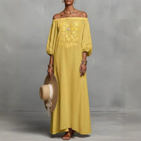 Off-shoulder Long Dress Vacation Dress