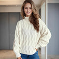 Turtleneck Solid Color Commute Loose Pullover