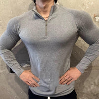 Seamless Long-sleeve Zipper Training Fitness Outdoor Strong Top Slim Fit