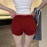 Spicy Girl Denim Shorts American-style Low-rise
