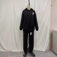 Long Sleeve Hooded Sweatshirt With Jogger Pants Two-Piece Set