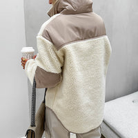 Plush Loose Lapel Pullover Sweater