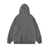 American-style Dark Retro Fuzzy Phantom Printed Long-sleeved Hooded Sweater