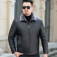 Men's Casual Loose Thick Leather Jacket