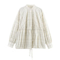 European And American Style Plaid Pilot Style Shirt Coat