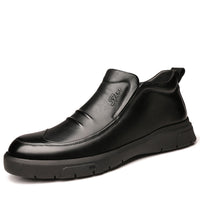 Fashion Men's Casual Wear-resistant Cowhide Shoes
