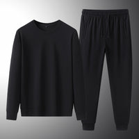 Tencel Roman Sports Leisure Men's Spring And Autumn Sweatshirt And Sweatpants Two-piece Suit
