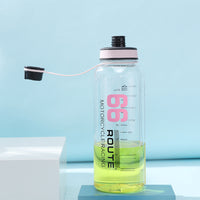 Large Capacity Travel Water Bottle Transparent Plastic Water Cup