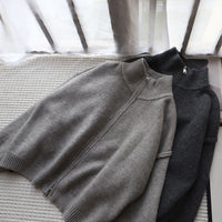 Loose All-match Solid Color Premium Sweater Coat
