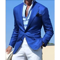 Light Business Men's Suit Printed Checks Coat